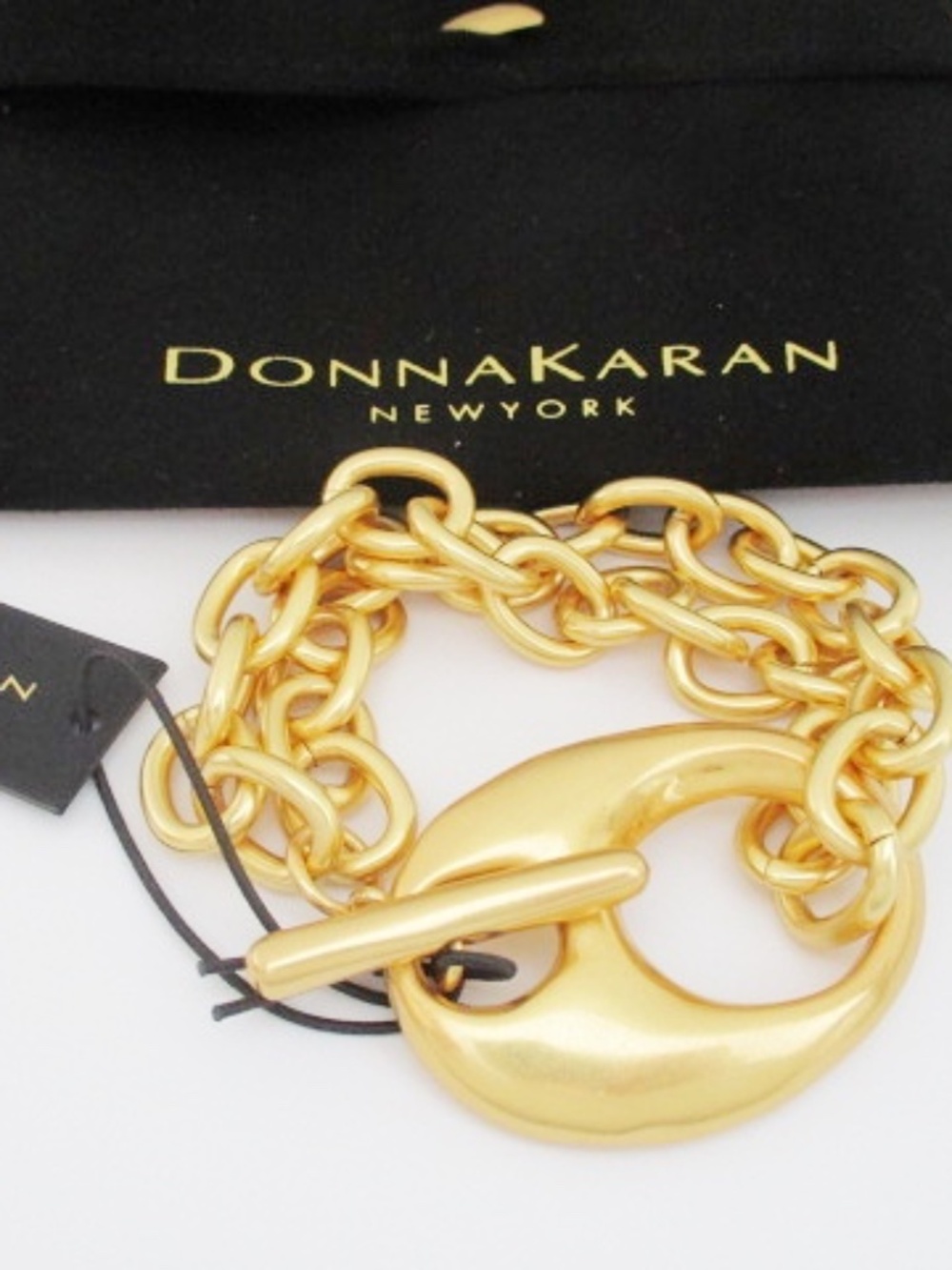 DONNA KARAN - Flex Chain Bracelet Gold Tone